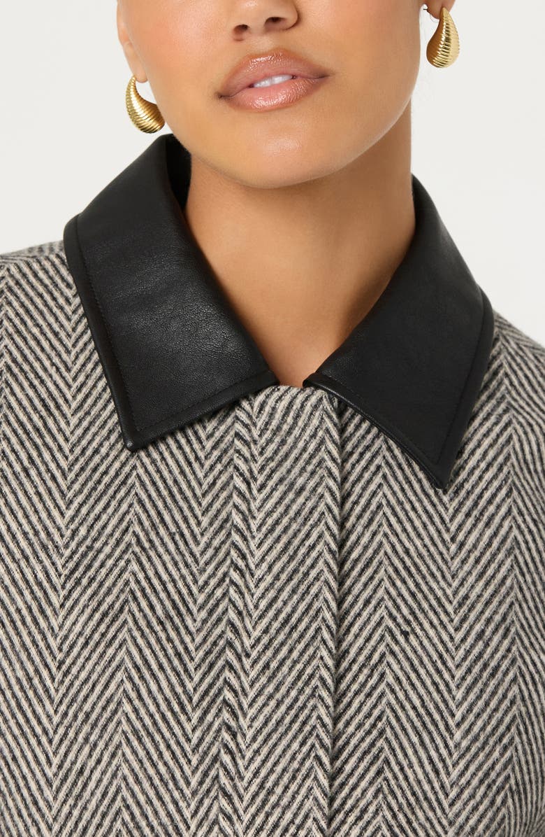 ASTR the Label Nelly Herringbone Jacket, Alternate, color, Grey Herringbone