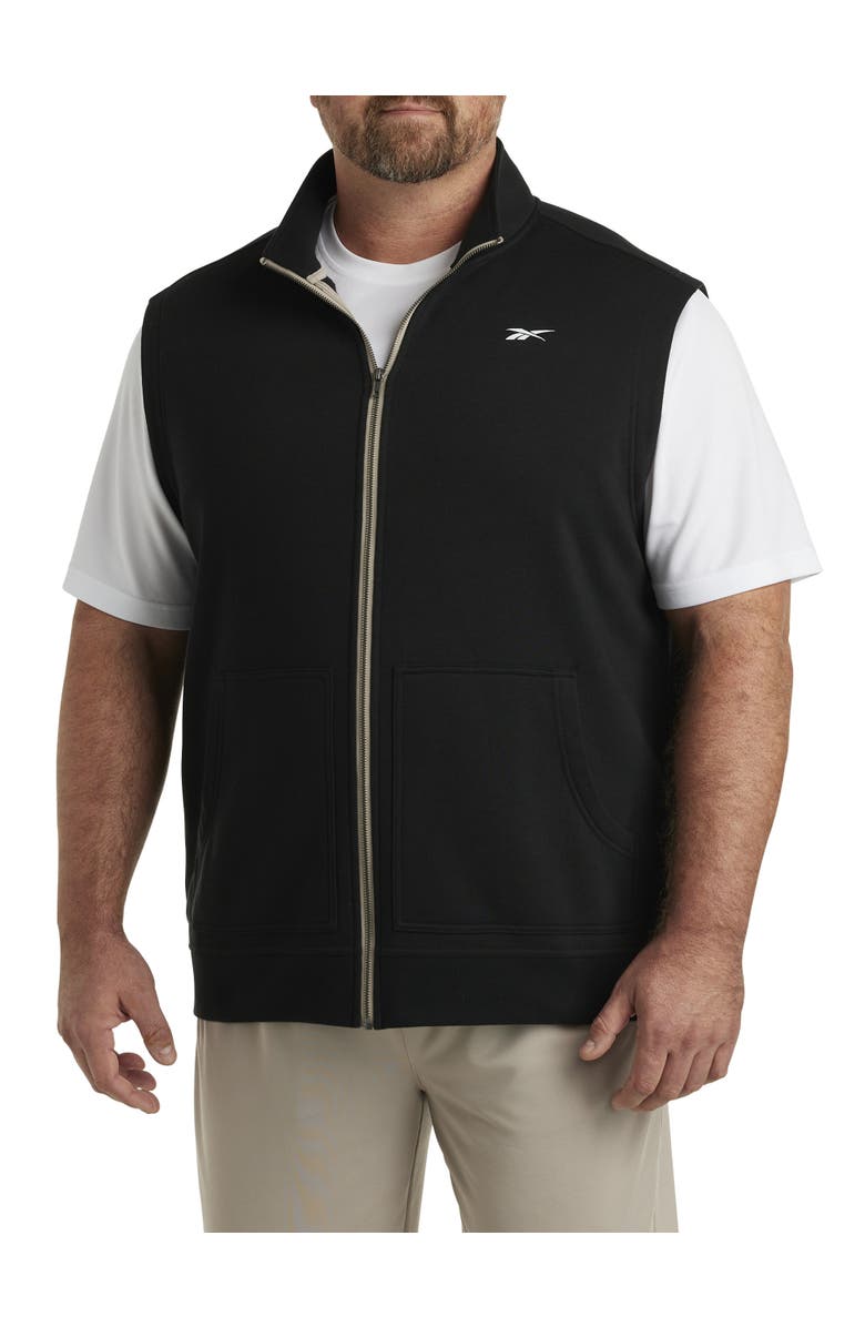 Reebok Fleece Vest, Alternate, color, Black
