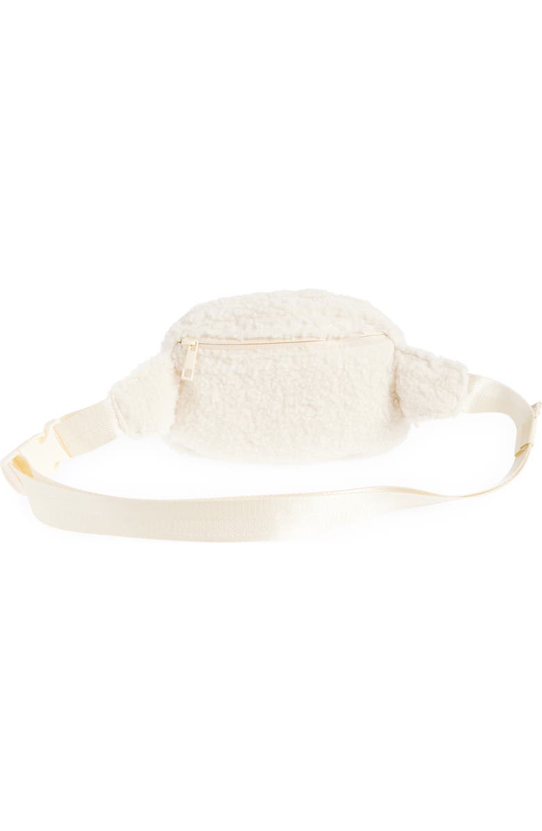 Zella Faux Shearling Crossbody, Alternate, color, Ivory Egret