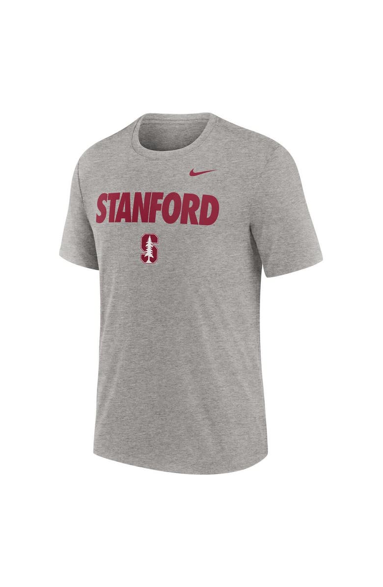 Nike Men's Nike Heather Gray Stanford Cardinal Campus Local Tri-Blend T-Shirt, Alternate, color, Heather Gray