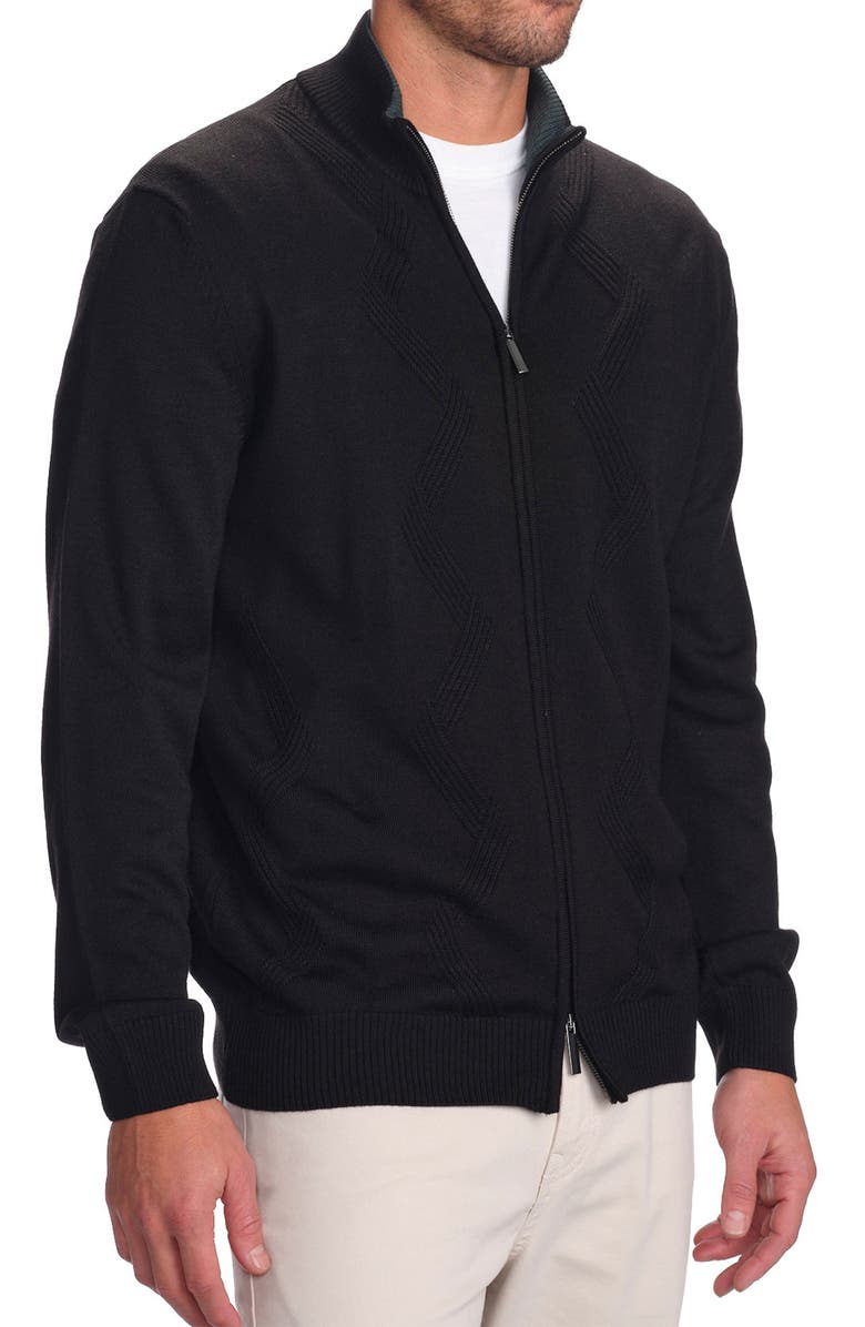 STUDIO GARNET LOS ANGELES Merino Wool Zip Sweater, Alternate, color,