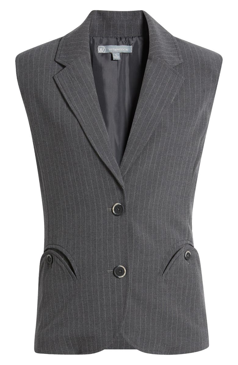 Wit & Wisdom Oversize Single Breasted Vest, Alternate, color, 
