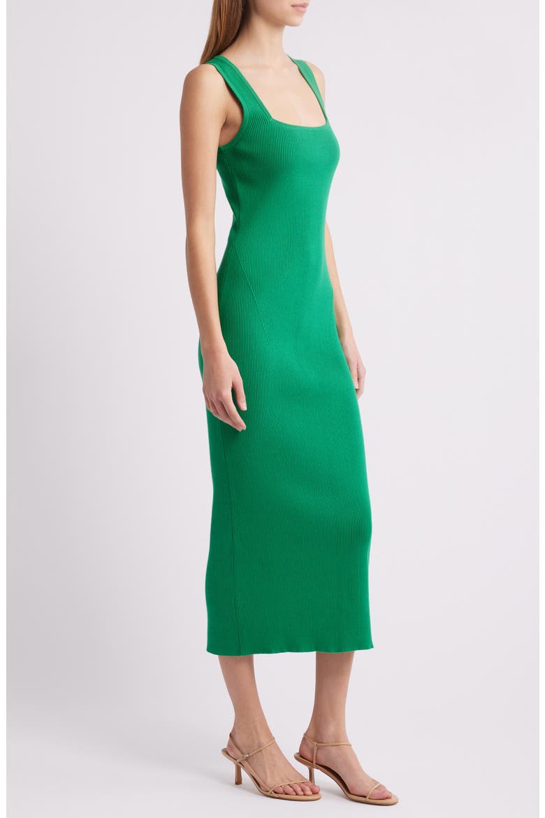 Mozza Sleeveless Rib Midi Sweater Dress, Alternate, color, GREEN TAMBOURINE