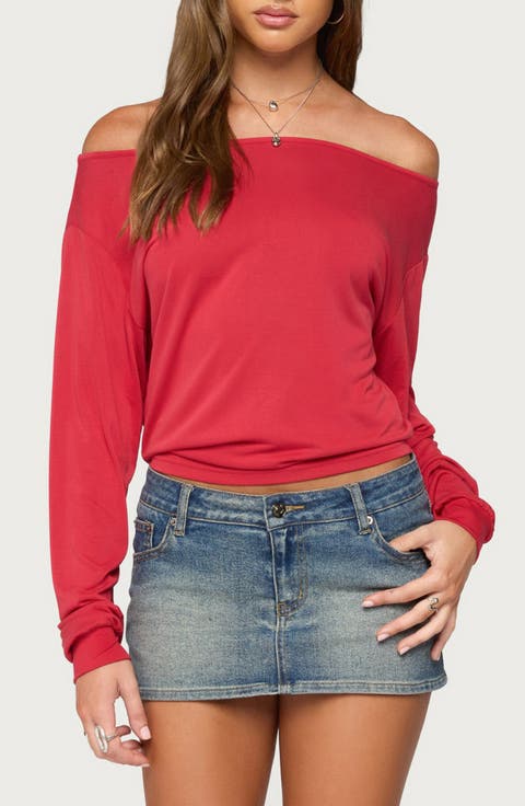Nannie Off Shoulder Oversized Top