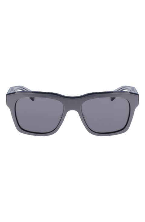 56mm Polarized Rectangular Sunglasses