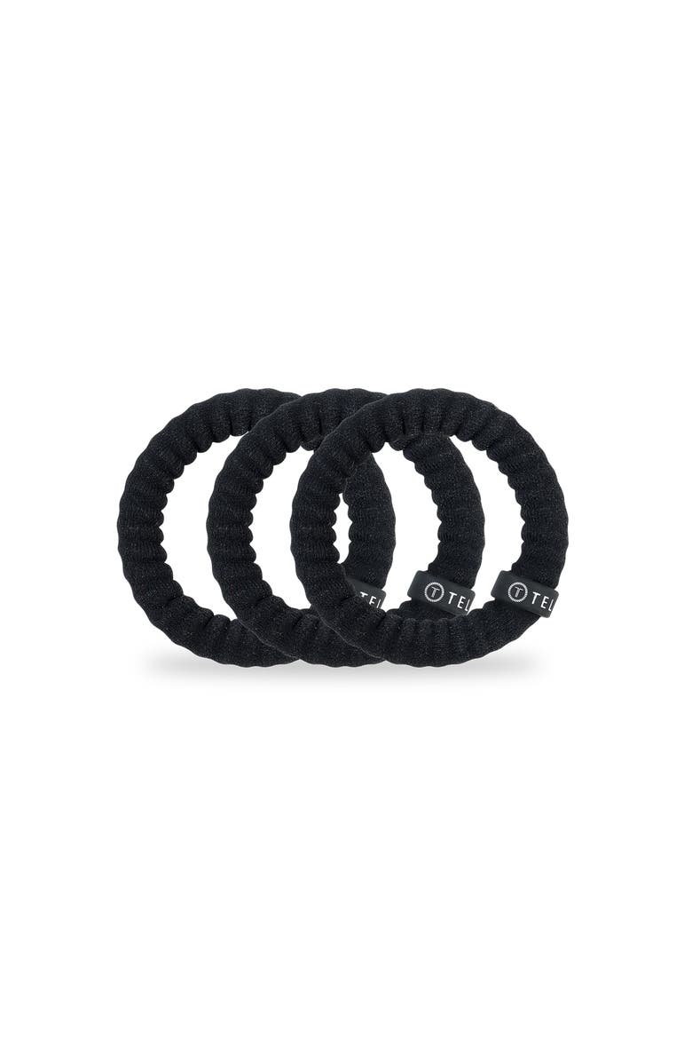 Small Nylon Hair Ties, Alternate, color, Jet Black