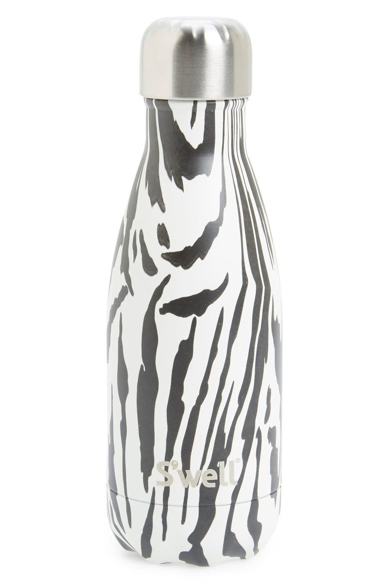 The Exotics Collection - Zebra Insulated Stainless Steel Water Bottle, Alternate, color, NOIR ZEBRA