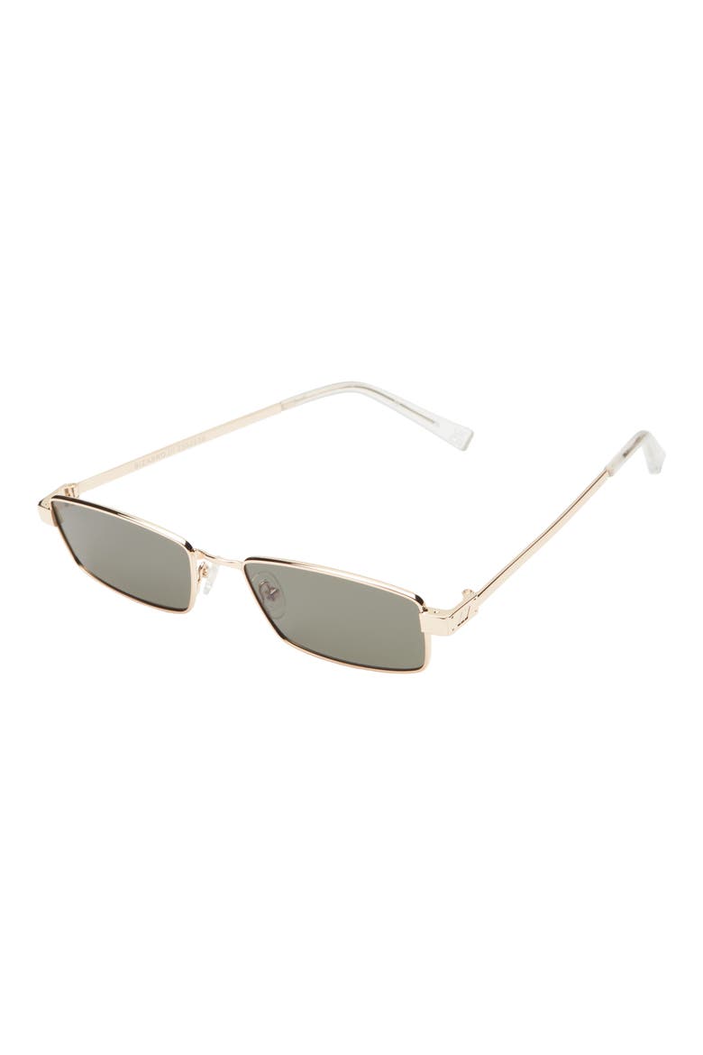 Bizarro 56mm Rectangular Sunglasses, Alternate, color, BRIGHT GOLD / CLEAR