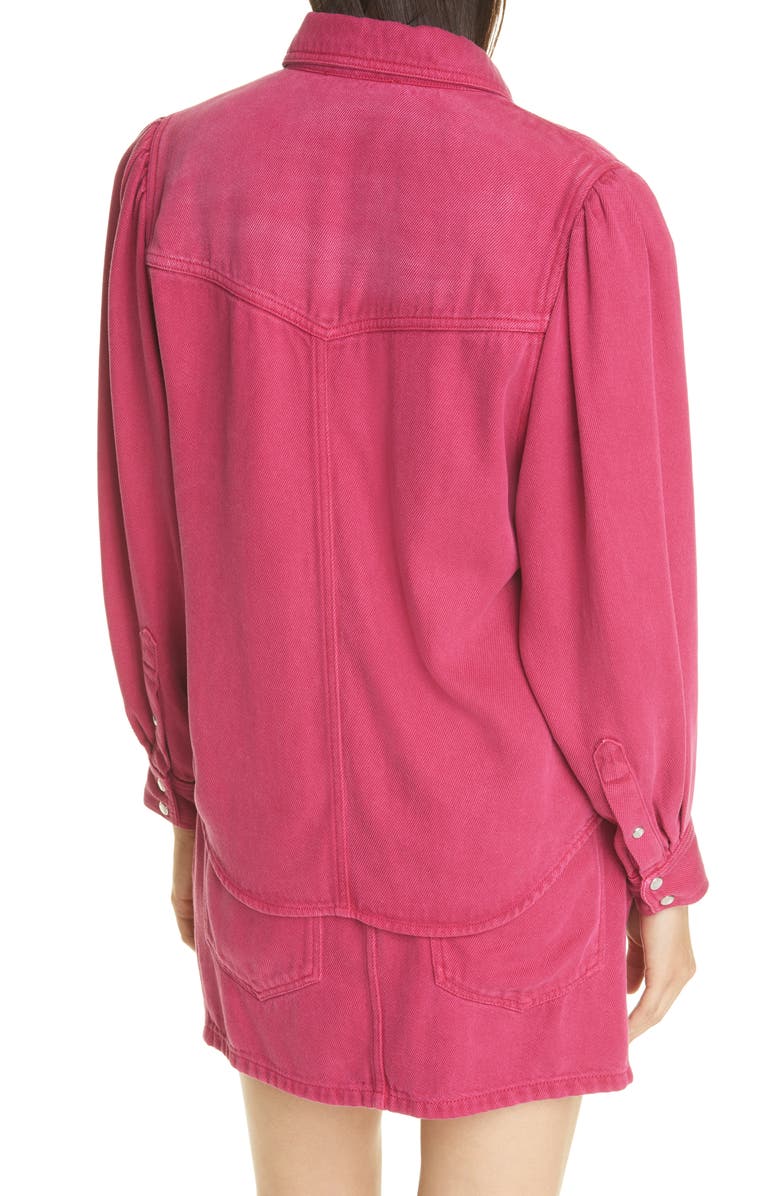 Isabel Marant Étoile Tahisli Denim Shirt, Alternate, color,
