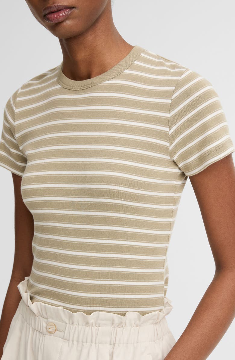 Vince Shrunken 90s Stripe Tee, Alternate, color, Salted Moss Combo