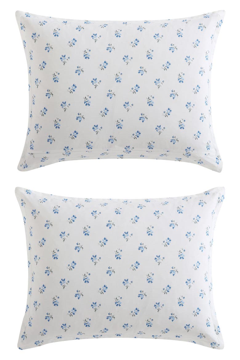 Sketchy Ditsy Cotton Percale Comforter & Sham Set, Alternate, color, LT-PASTEL BLUE