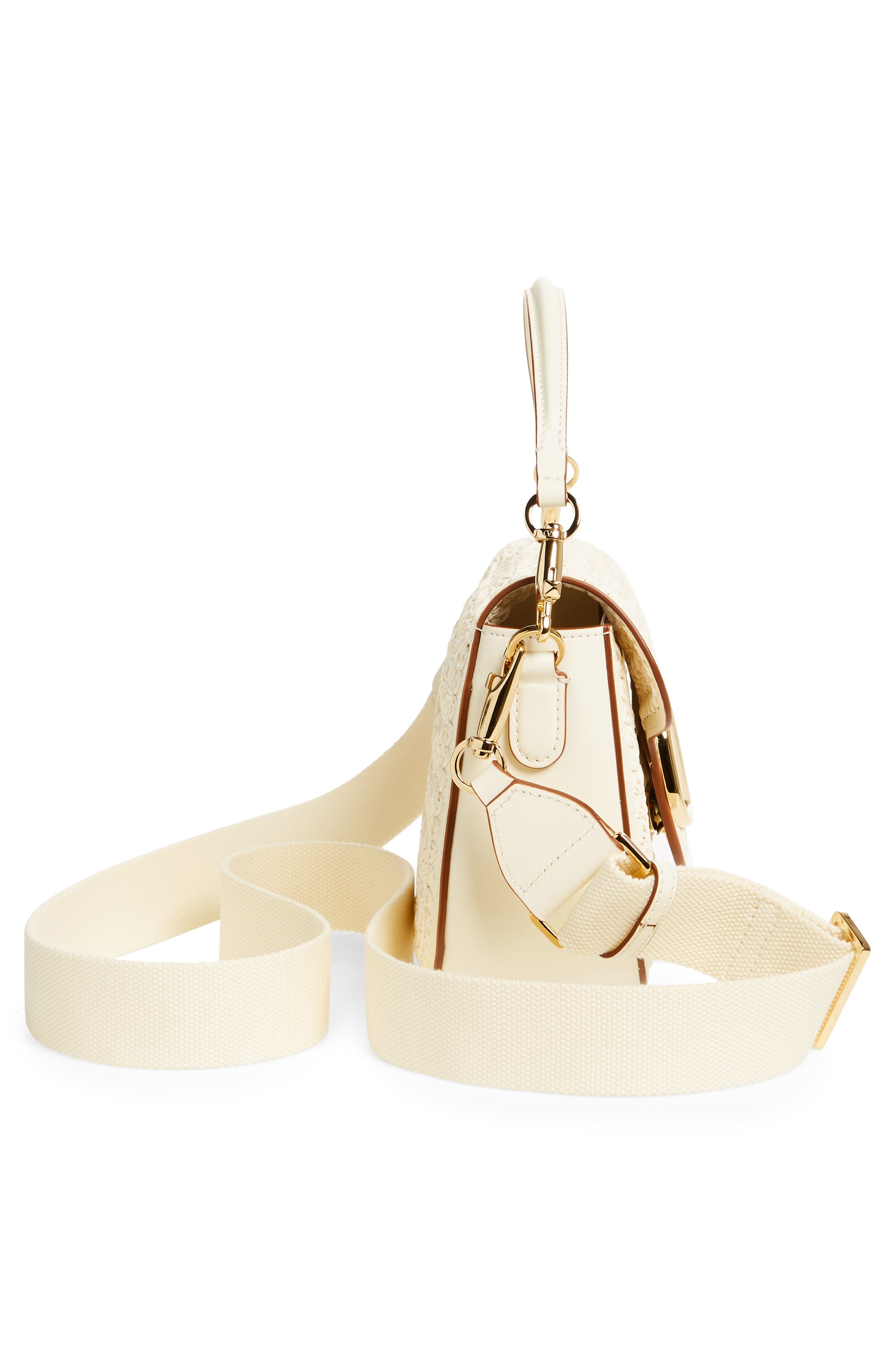 Valentino Garavani VLOGO Alltime Woven Leather Shoulder Bag, Alternate, color, 