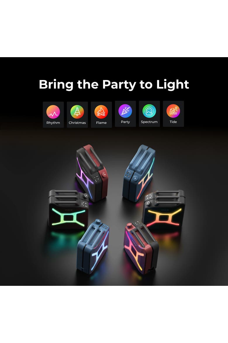 Portable Party Speaker, 300W Bass Boost, RGB, TWS, Mic/Guitar Input, App Control, Bluetooth Speaker, Alternate, color, Black