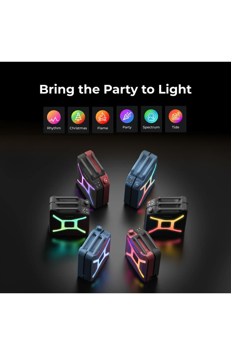 Ultimea Go Portable Party Speaker, 300W Bass Boost, RGB, TWS, Mic/Guitar Input, App Control, Bluetooth Speaker, Alternate, color, Black