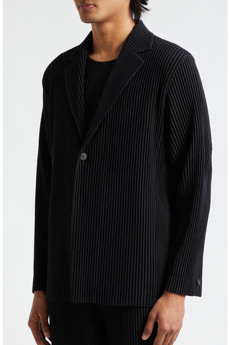 Pleated Blazer, Alternate, color, BLACK