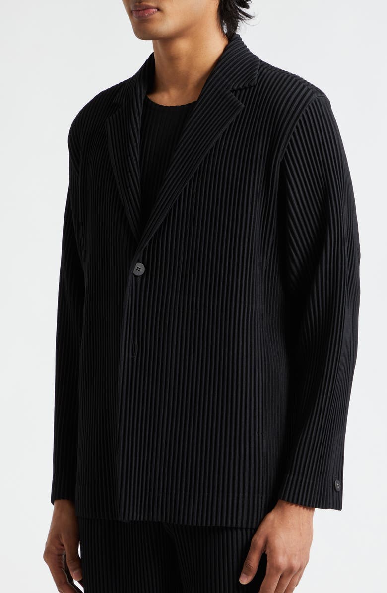 Homme Plissé Issey Miyake Pleated Blazer, Alternate, color, Black