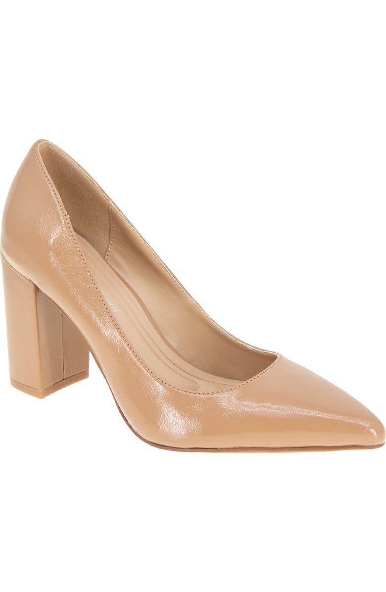 BCBGeneration Midana Pointed Toe Pump, Main, color, Tan Patent