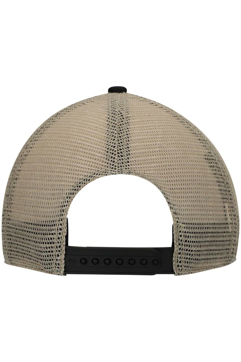Men's '47 Black/Natural New Orleans Saints Legacy Trawler Trucker Clean Up Snapback Hat, Alternate, color, Black