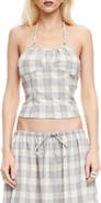 LIONESS Sweet Escape Plaid Halter Top