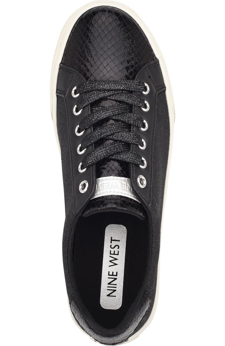 Nine West Layna Snakeskin Embossed Sneaker, Alternate, color,