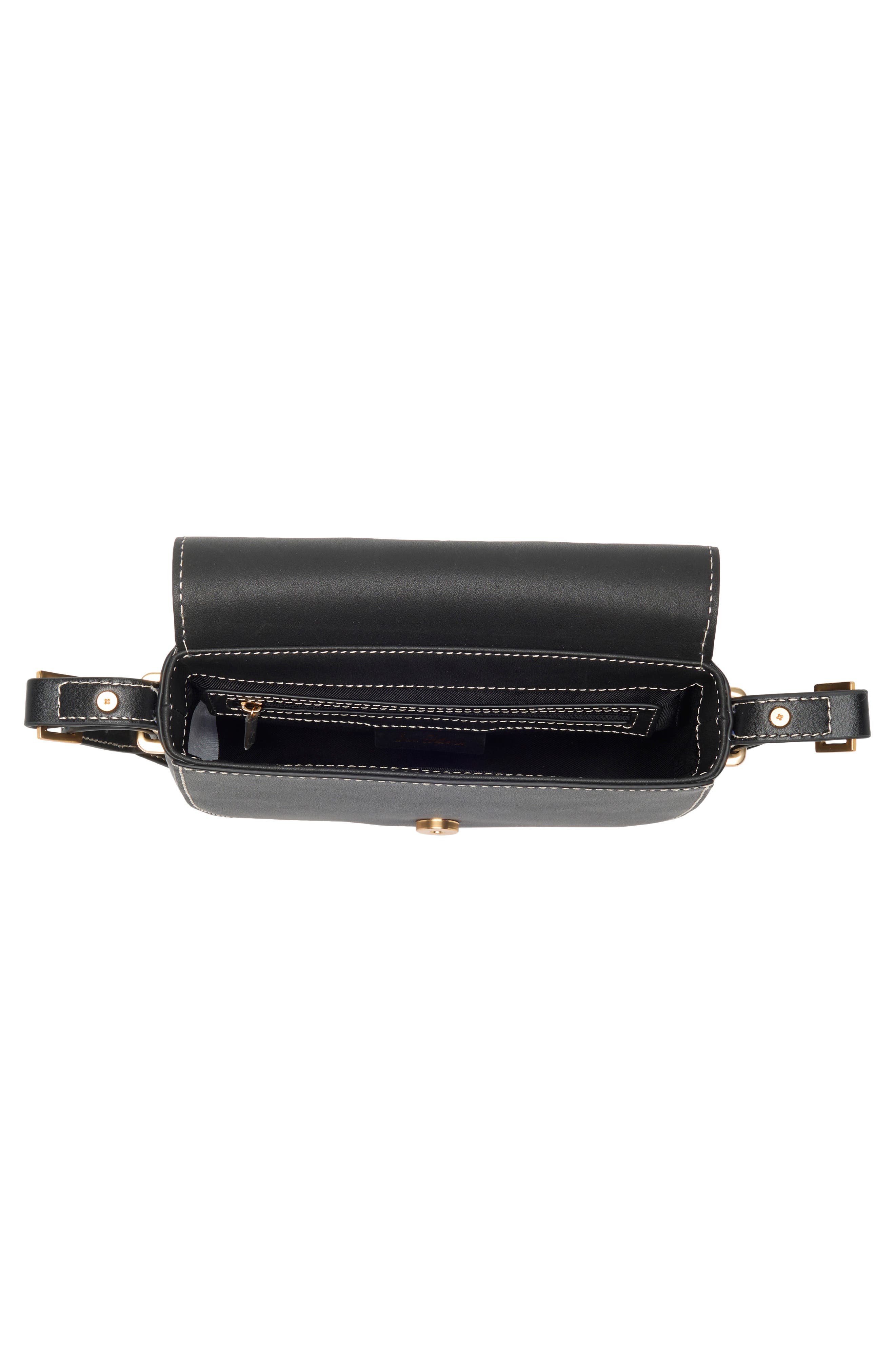 Sam Edelman Small Bay Leather Saddle Crossbody Bag, Alternate, color, 