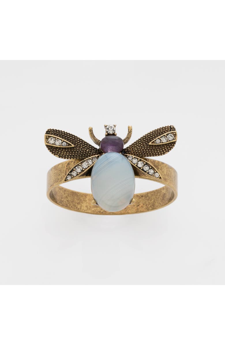 Joanna Buchanan Etched wing bug skinny napkin rings, set of four, Main, color, Grey