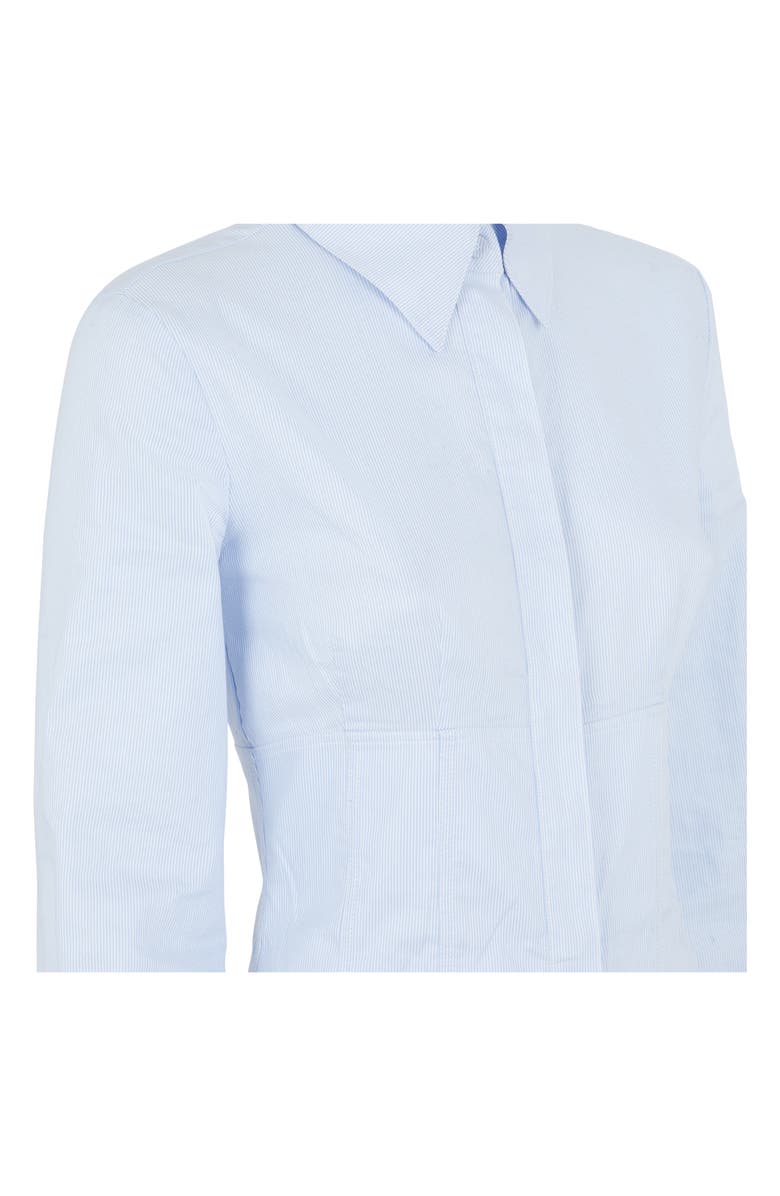 Fendi Pinstripe Cotton Poplin Blouse, Alternate, color, 