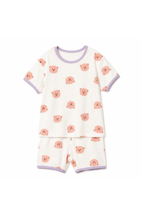 Baby Teddy Bear Short Sleeve Loungewear Set