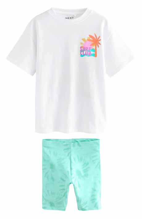NEXT Kids' Summer Days Graphic T-Shirt & Bike Shorts Set