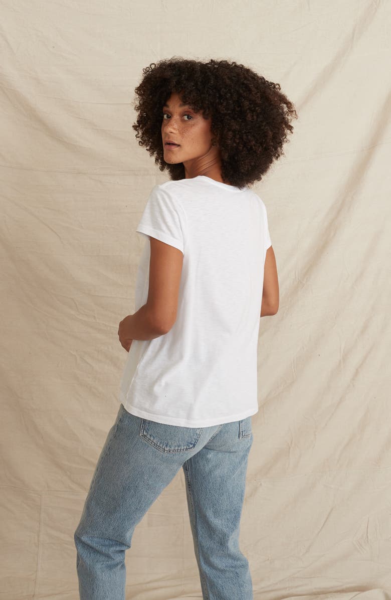 Marine Layer Swing Crewneck T-Shirt, Alternate, color, White