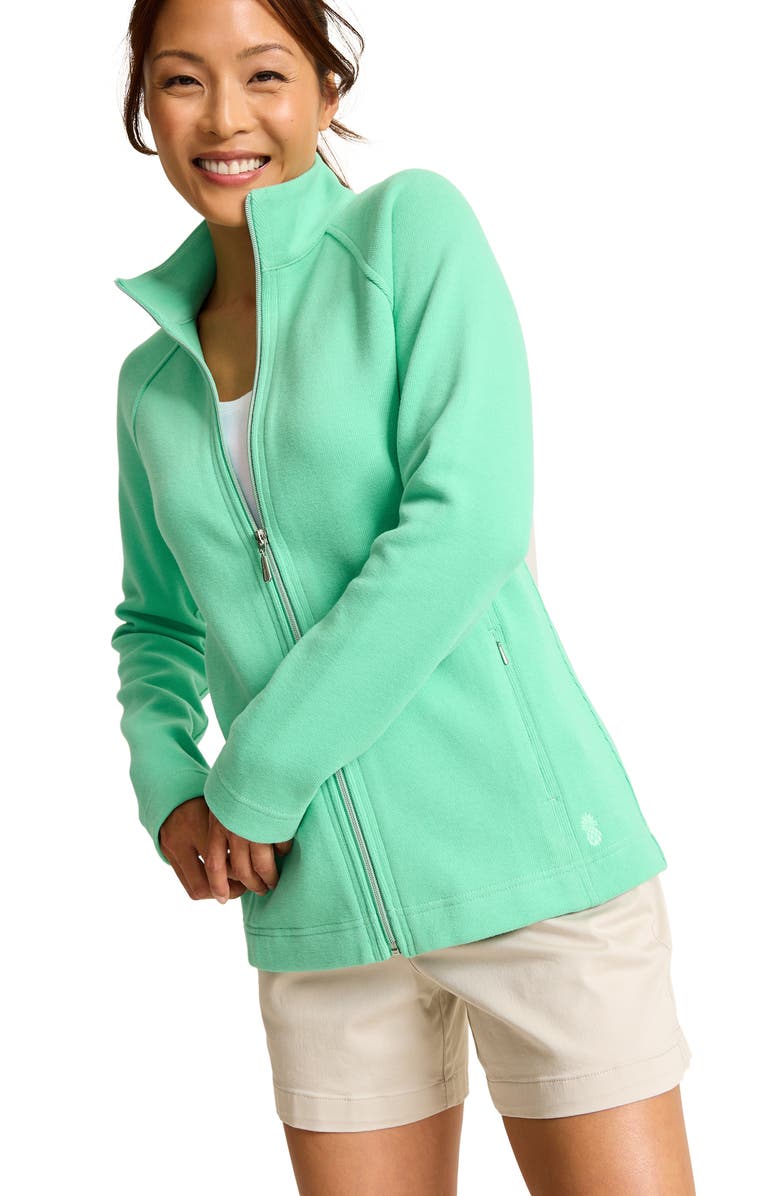 Tommy Bahama New Aruba Zip Jacket, Alternate, color, Mint Tourm