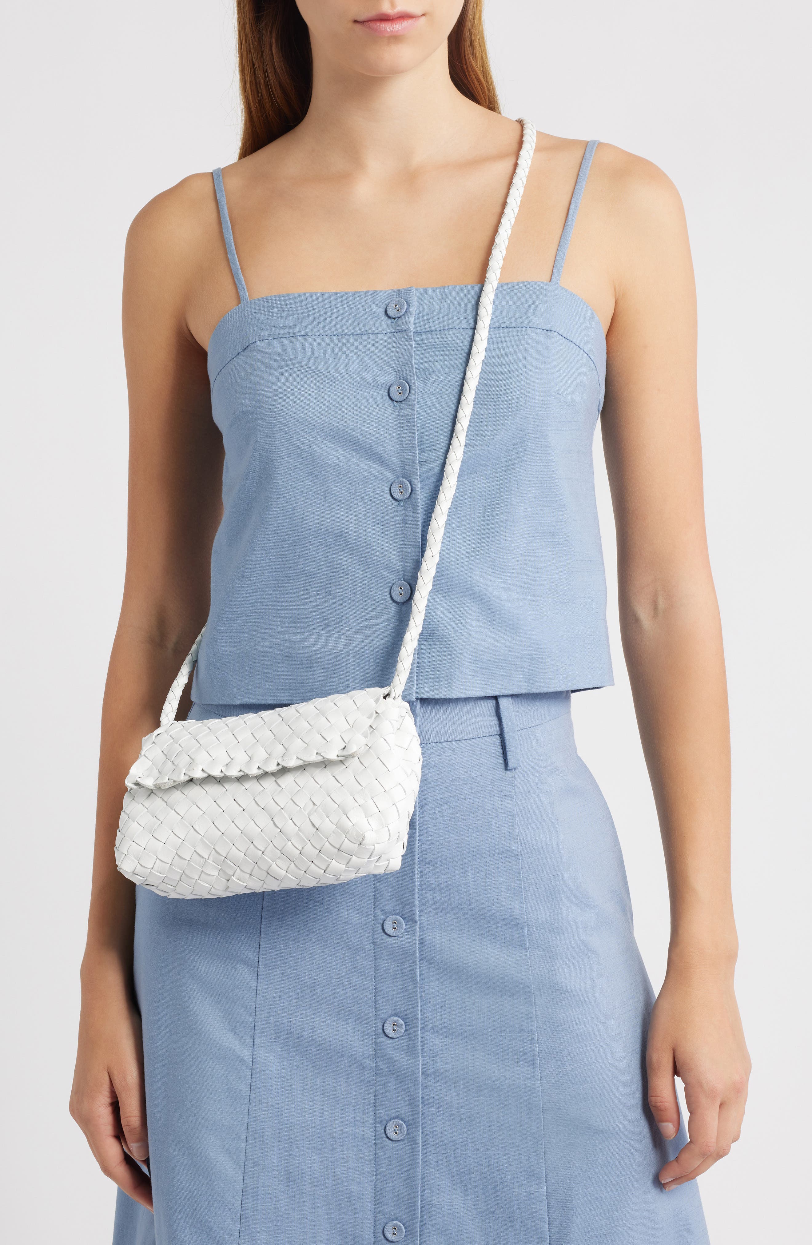 Loeffler Randall Mini Vinnie Woven Leather, Alternate, color, 