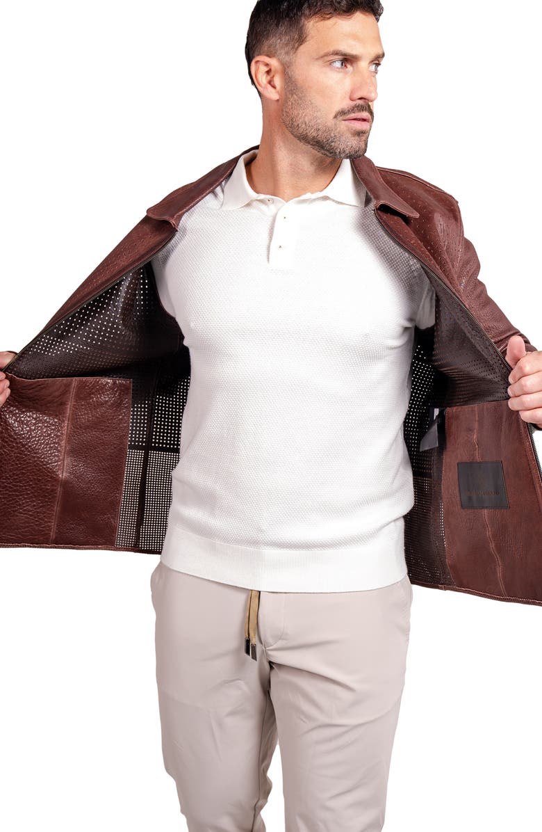 Maceoo Resistance1016 Perforated Leather Jacket, Alternate, color, 