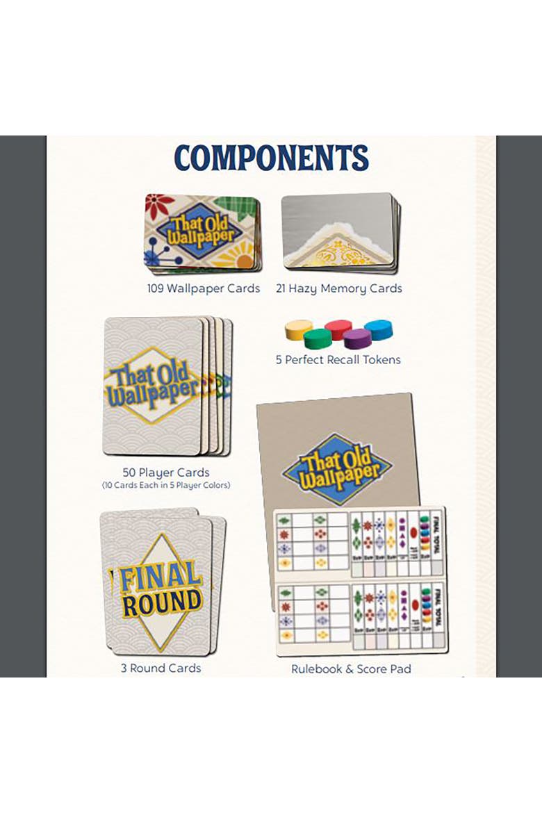 That Old Wallpaper Memory Card Game, Alternate, color, Multicolored