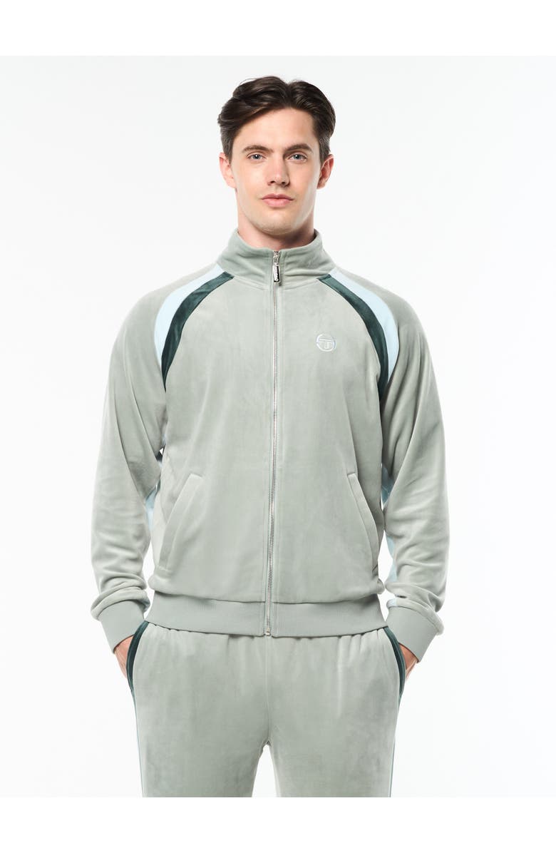 Sergio Tacchini Banda Velour Track Jacket, Main, color, Slate Gray