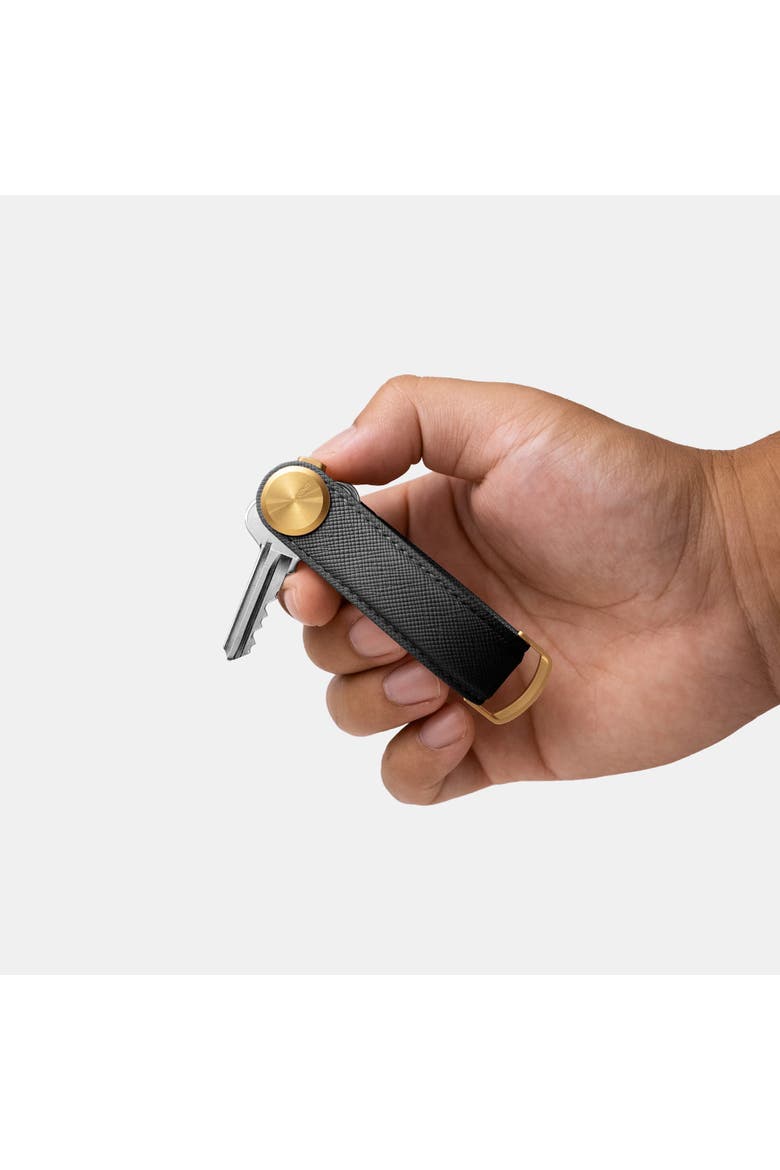 Pro Saffiano Leather Key Organiser, Alternate, color, Liquorice