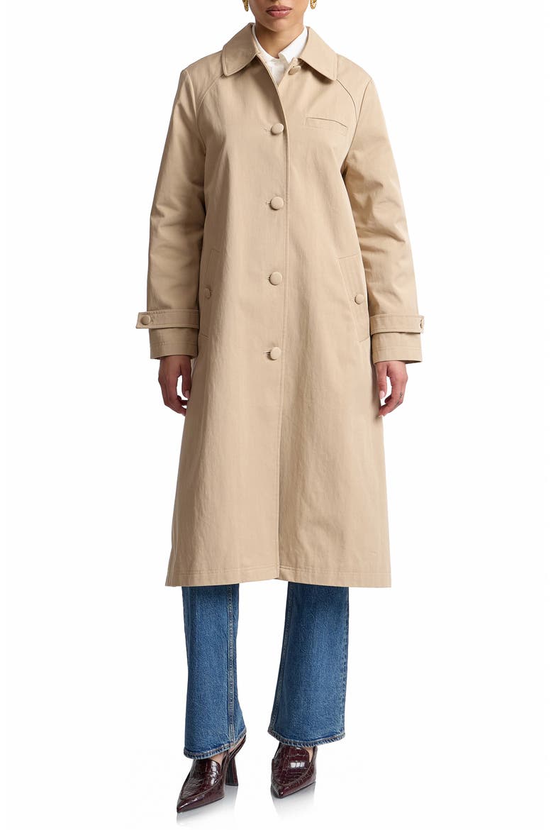Oversize Trench Coat, Main, color, BIRCH