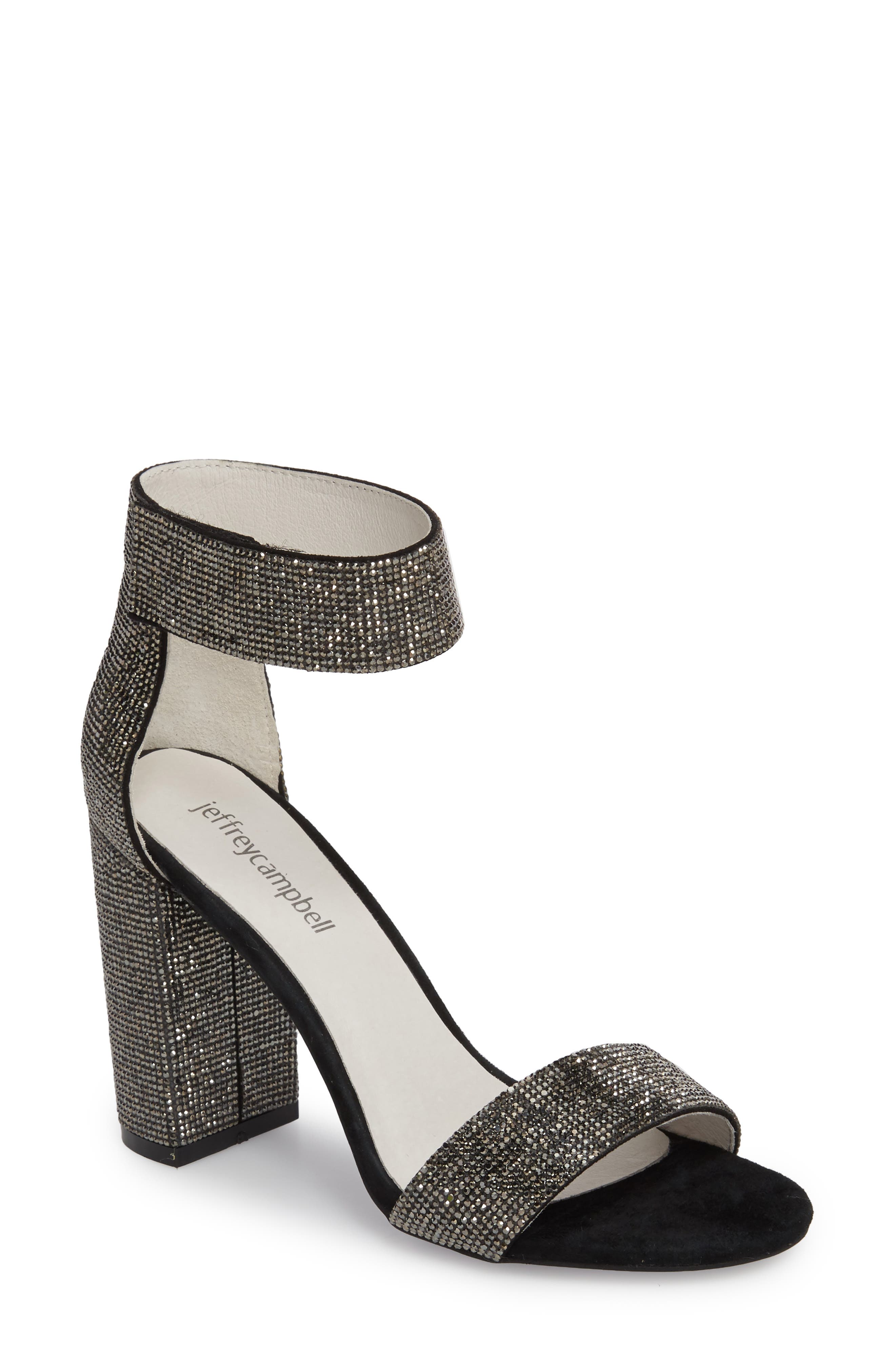 Lindsay Sandal, Main, color, BLACK SUEDE BLACK
