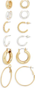 BP. Set of 6 Hoop Earrings