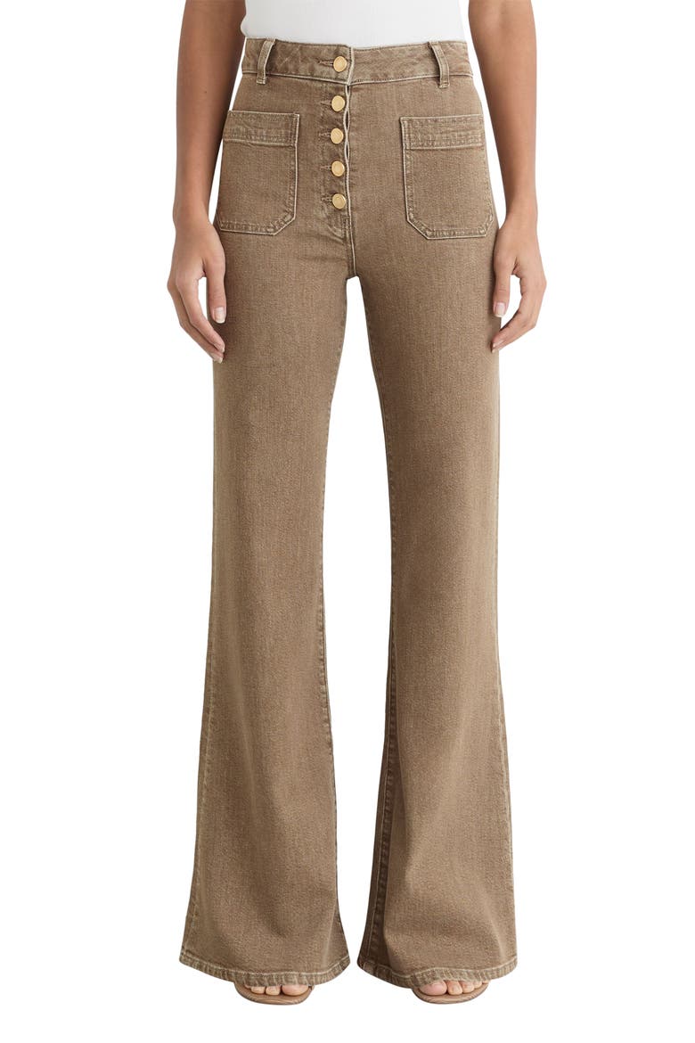 Cali Flare Jeans, Main, color, LIGHT BROWN