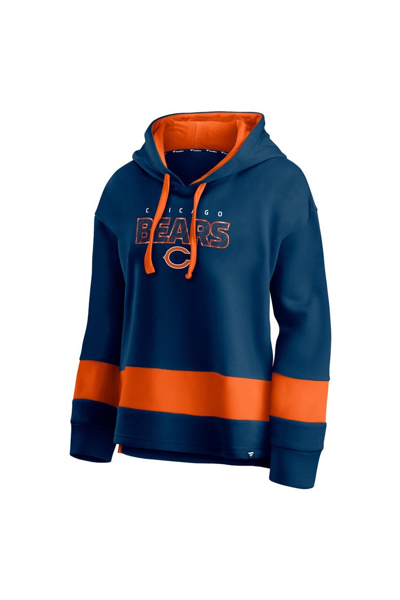 Women's Fanatics Branded Navy/Orange Chicago Bears Colors of Pride Colorblock Pullover Hoodie, Alternate, color, Navy