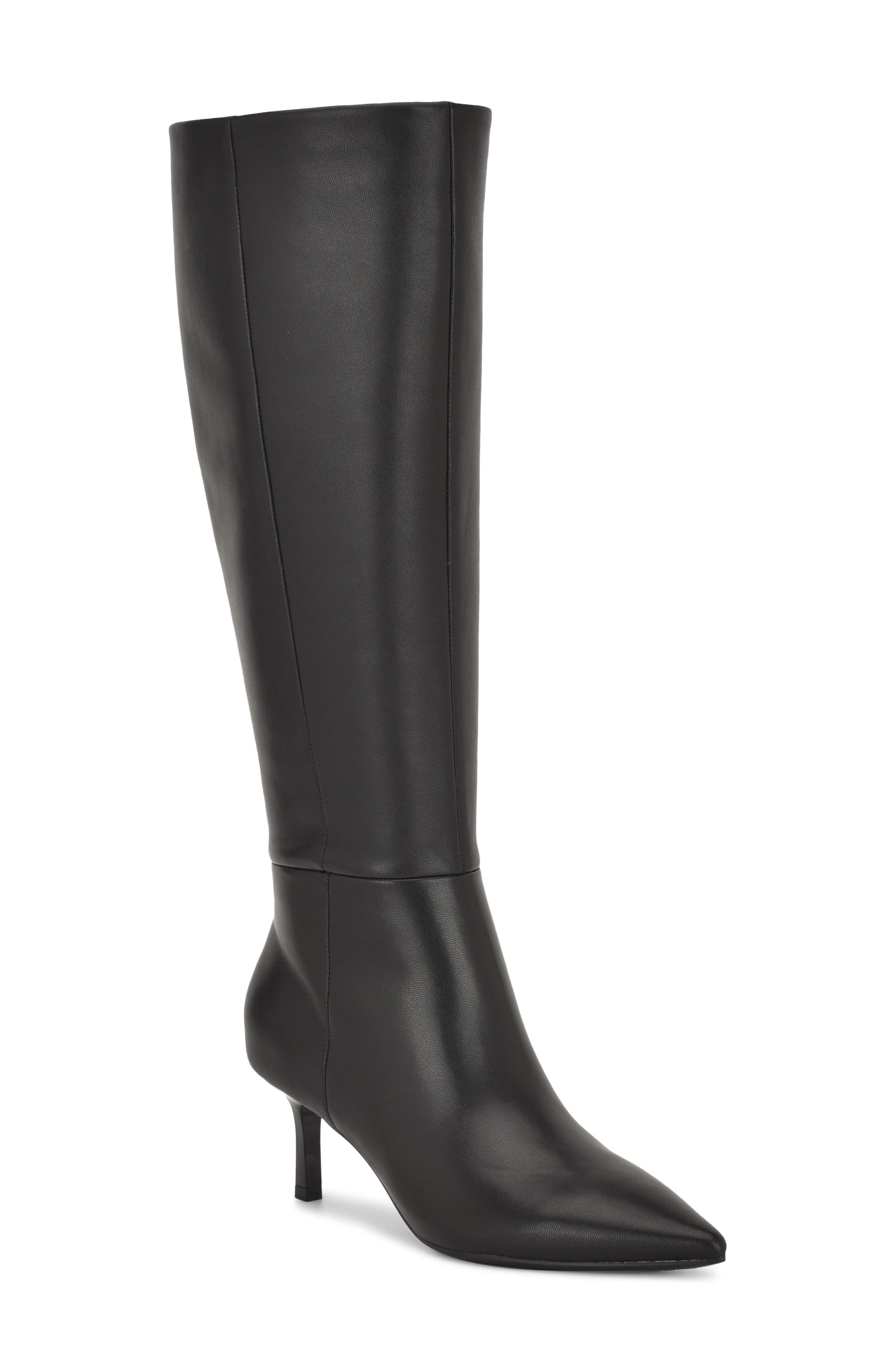 Nine West Kimdee 9x9 Pointed Toe Knee High Boot, Main, color, Black 001