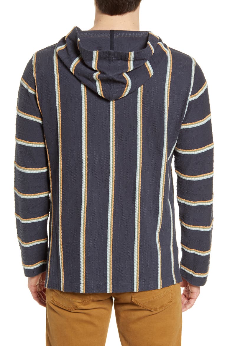 Stripe Baja Poncho, Alternate, color, NAVY BIARITZ
