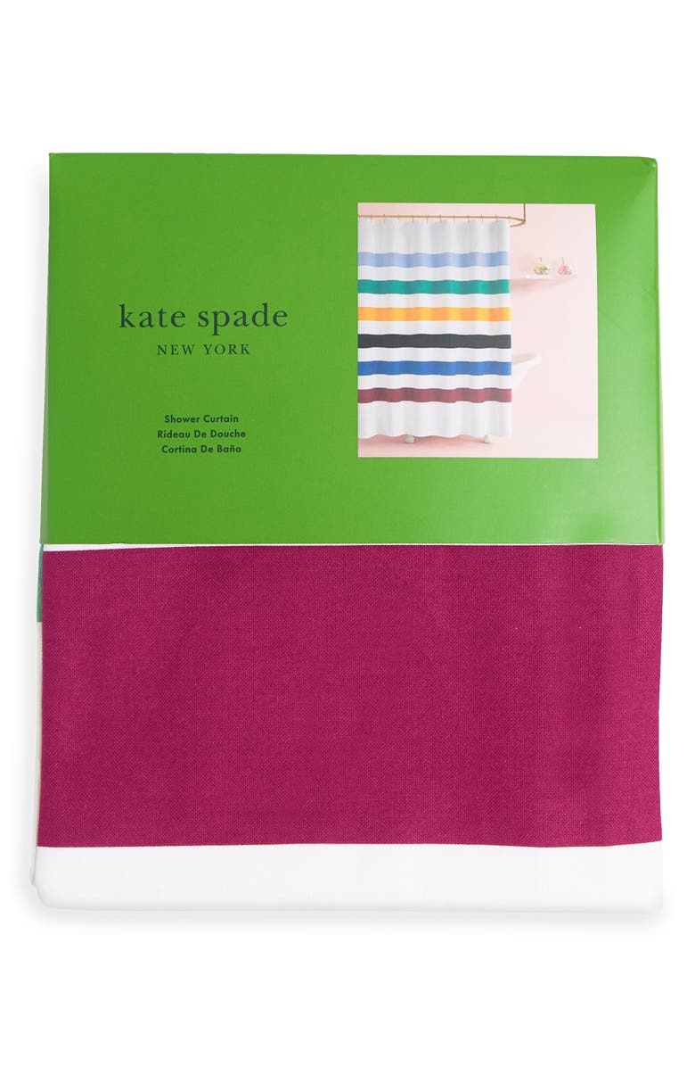 Kate Spade New York adventure stripe shower curtain, Main, color, 