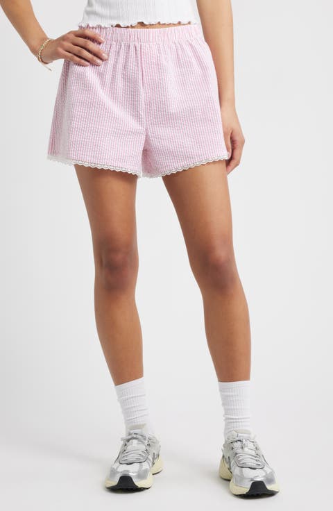 Seersucker Stretch Cotton Boxer Shorts