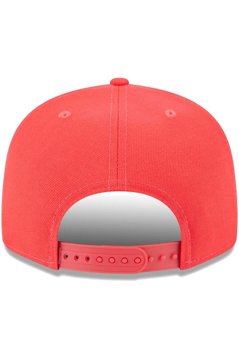 Men's New Era Scarlet San Francisco 49ers Color Pack Brights 9FIFTY Snapback Hat, Alternate, color, Scarlet