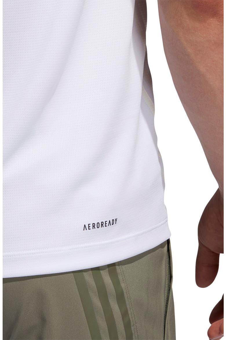 AEROREADY® 3-Stripes Performance T-Shirt, Alternate, color, WHITE