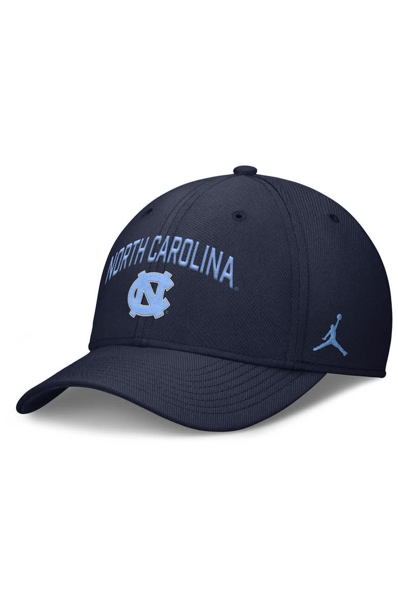 Jordan Brand Men's Jordan Brand Navy North Carolina Tar Heels 2025 On-Field Rise Performance Flex Hat, Main, color, 