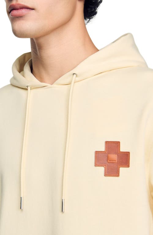 Sandro Square Cross Sweatshirt In Oats