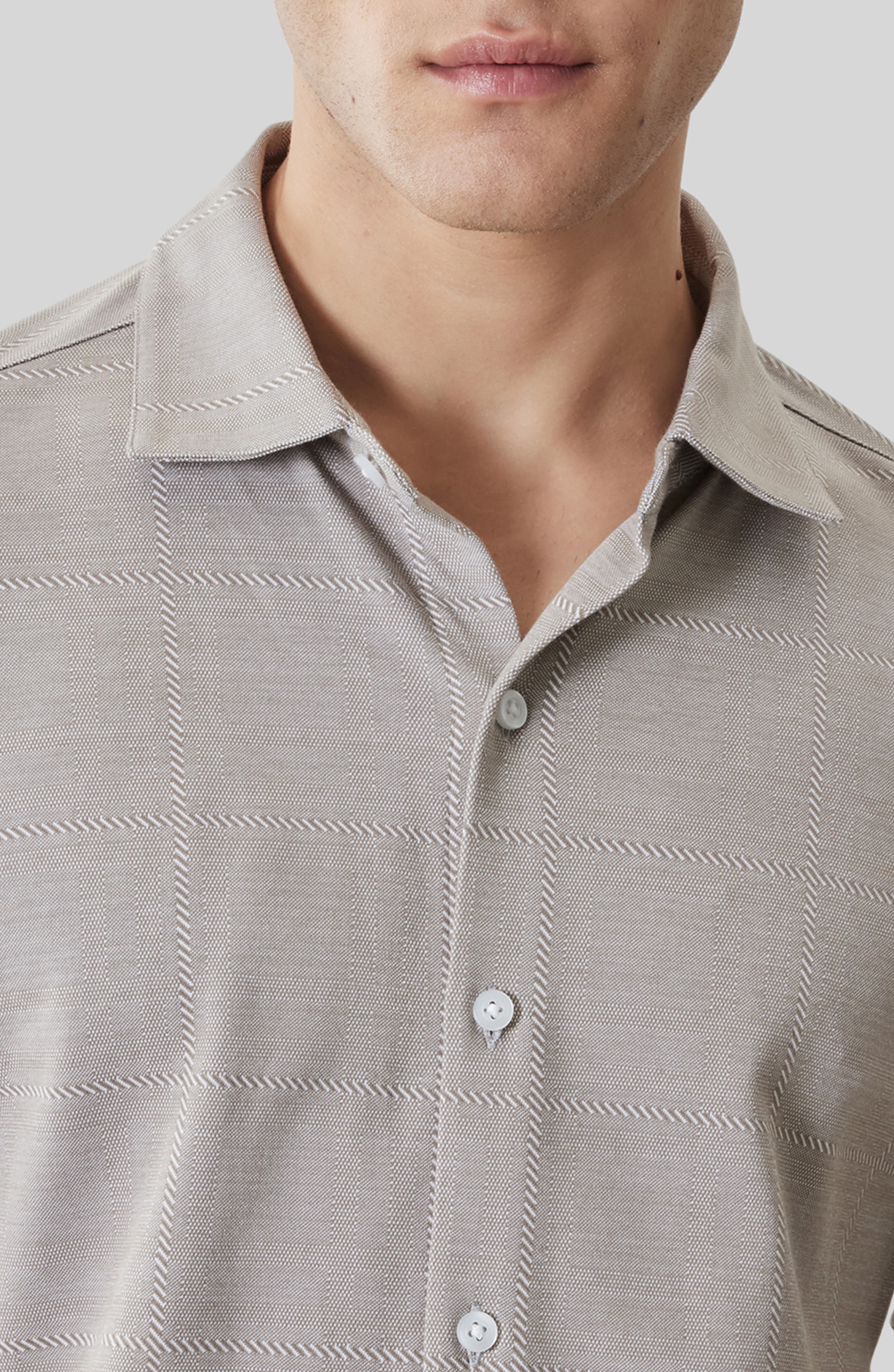 Sterling Short Sleeve Knit Button-Up Shirt - image 4